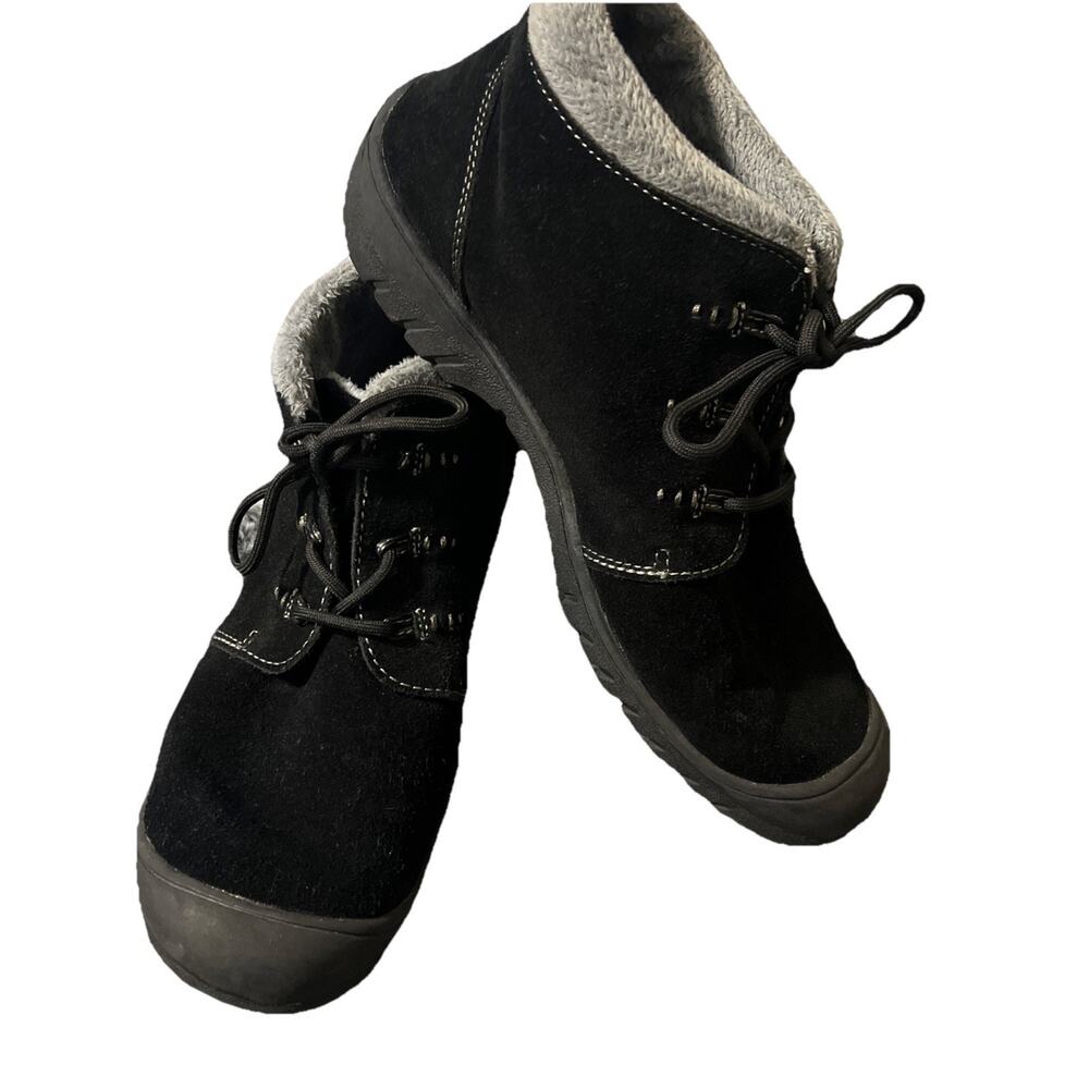 Sporto "Bella" Suede Ankles Boot Women’s Sz. 11M Black Suede/Gray Lining